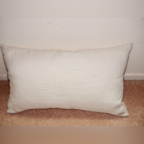 Reve Ivory Embellished Beaded Toss Decorative Pillow Size 13" x 24" - Picture 2 of 3